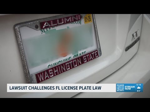 Lawsuit challenges Florida license plate law, claiming it’s too vague