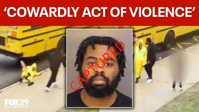 Arrest made after violent attack on crossing guard in Darby, Pa. that was caught on video
