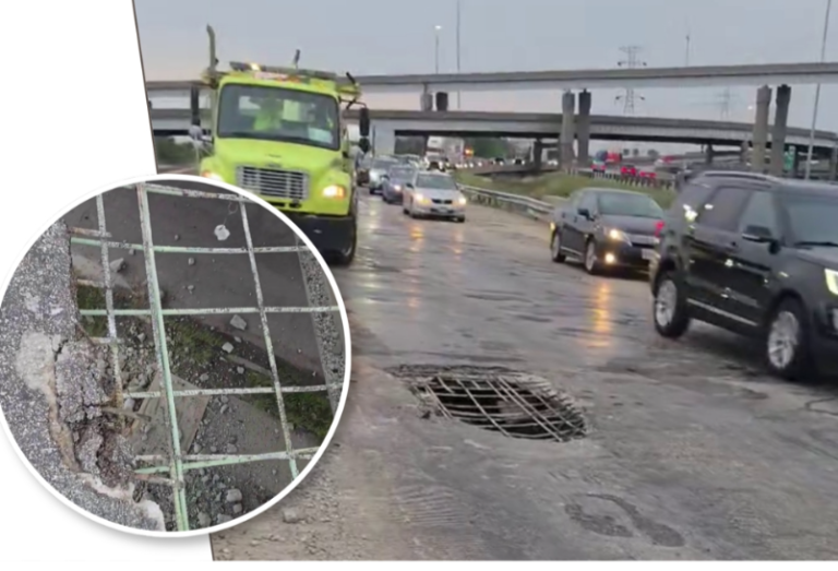 Massive Sinkhole on I-64 Bridge in East St. Louis Triggers Emergency Repairs, Lane Closures
