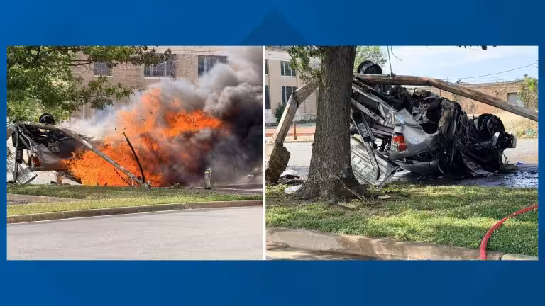 Wanted Pine Bluff Suspect Arrested After Police Chase Ends in Fiery Crash