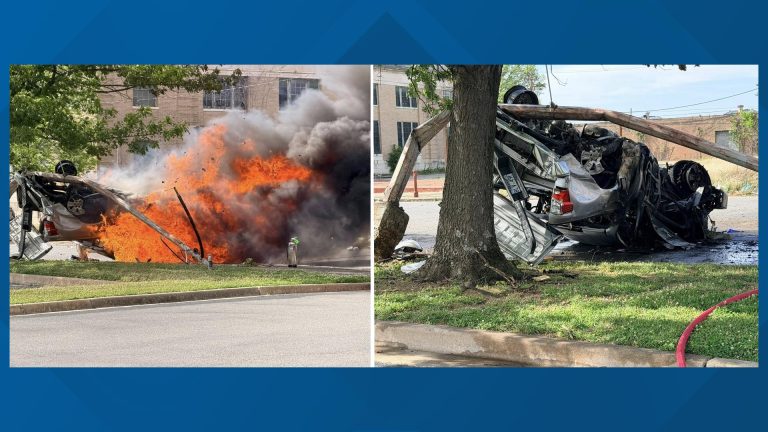 Wanted Pine Bluff Suspect Arrested After Police Chase Ends in Fiery Crash