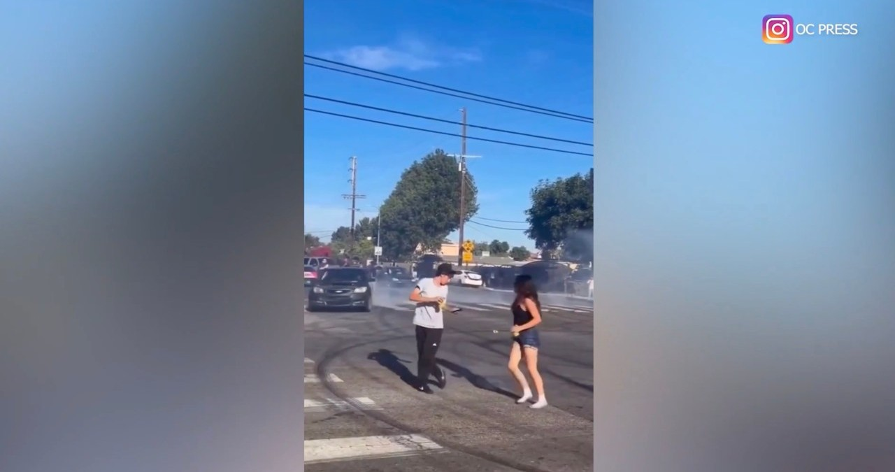 Arrest made in L.A. hit-and-run street takeover that severely injured 2
